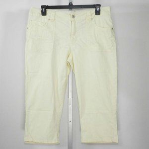 Women's Faded Glory Size 16 Yellow w/Stretch Capri
